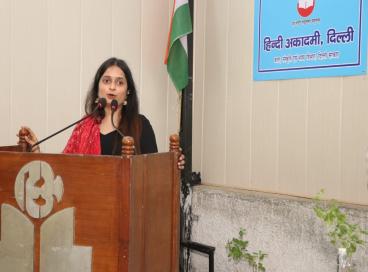 हिन्दी दिवस के उपलक्ष्य में आयोजित अकादमी के हिन्दी प्रसार केन्द्रों के लिए प्रतियोगिता की एक झलक