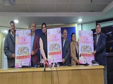 नई दिल्ली के मेजर ध्यानचंद स्टेडियम में आयोजित दिल्ली शब्दोत्सव 2026' समागम 